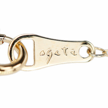 アガット ダイヤモンド ネックレス  K10イエローゴールド agete 一粒石 華奢【中古】【901052】