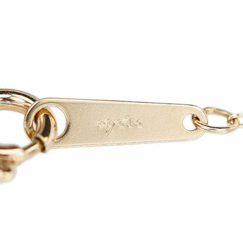 アガット チェーンネックレス K10イエローゴールド agete 小豆 フィニッシュピン ネックレスチェーン 50.0cm 地金のみ 石なし【中古】【901053】