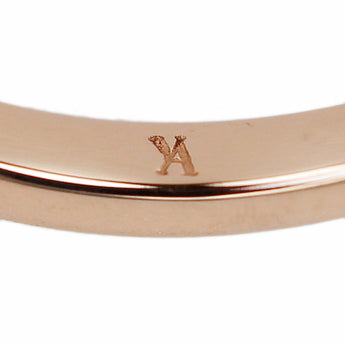 VENDOME AOYAMA Diamond Ring K10 Pink Gold Thin and Delicate V-Shape [Used] [901065]
