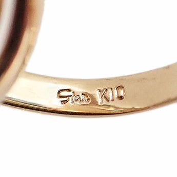 スタージュエリー マルチカラーストーン リング K10イエローゴールド STAR JEWELRY 3連【中古】【901066】