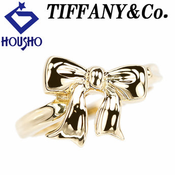 ティファニー リング K18イエローゴールド TIFFANY&Co. リボン 地金のみ 石なし【中古】【901085】