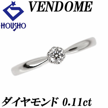 VENDOME AOYAMA Diamond Ring Pt950 VENDOME AOYAMA Single Stone Solitaire Flower [Used] [901099]