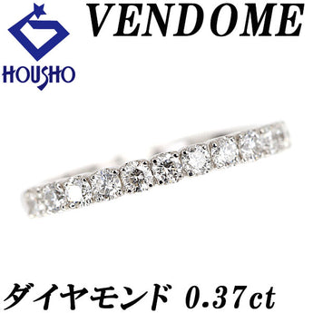 VENDOME AOYAMA Diamond Ring Pt900 VENDOME AOYAMA Half Eternity Single Letter Thin [Used] [901101]