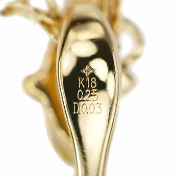 ジーエスティービー トルマリン ネックレス  ダイヤモンド K18イエローゴールド GSTV クロス 十字【中古】【901106】