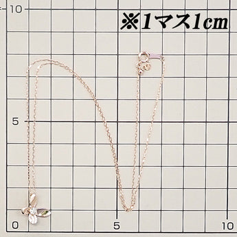 イエローダイヤモンド ネックレス  ダイヤモンド K18ピンクゴールド 蝶 チョウ バタフライ パピヨン 昆虫 変形カット ファンシーカット サクラカット【中古】【901115】