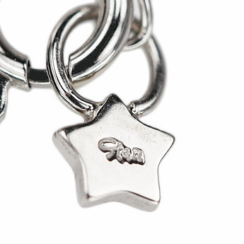 スタージュエリー ダイヤモンド ムーンセッティング ネックレス  Pt950 STAR JEWELRY 一粒石 ムーン 三日月 華奢【中古】【901118】