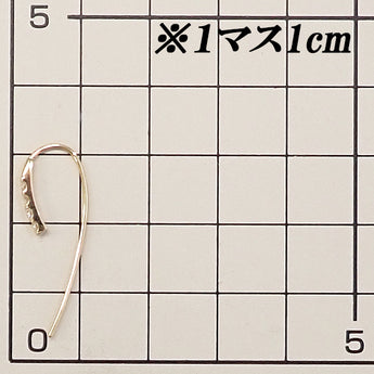 ダイヤモンド ピアス  K18イエローゴールド フック 華奢【中古】【901125】