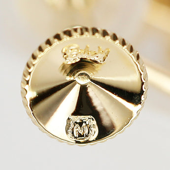ミキモト アコヤ真珠 イヤリング K18イエローゴールド MIKIMOTO リボン 一粒パール ベビーパール【中古】【901126】