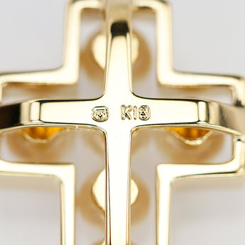 ミキモト アコヤ真珠 ペンダントトップ K18イエローゴールド MIKIMOTO クロス 十字架 ベビーパール【中古】【901134】