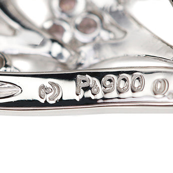 タサキ 田崎真珠 ダイヤモンド ペンダントトップ  Pt900 TASAKI ハート 透かし【中古】【901135】