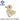 Yellow sapphire pendant top, black diamond, K18 white gold, duck, animal, pave [used] [901141]