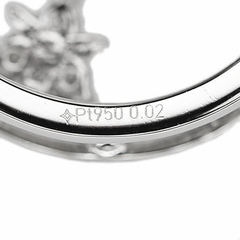 ジーエスティービー ダイヤモンド ネックレス  Pt950 GSTV ムーン 三日月【中古】【901155】