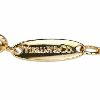 ティファニー ダイヤモンド バイザヤード ネックレス K18イエローゴールド TIFFANY&Co. エルサ・ペレッティ Y字 一粒石【中古】【901158】