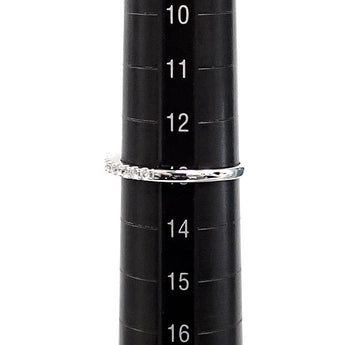 Diamond ring, K18 white gold, half eternity, single letter, thin [Used] [901164]