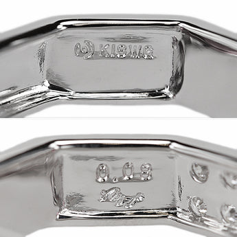 タサキ 田崎真珠 ロードライトガーネット リング ダイヤモンド K18ホワイトゴールド TASAKI 8角形 オクタゴン【中古】【901173】