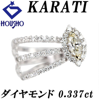 カラッチ イエローダイヤモンド リング  ダイヤモンド K18ホワイトゴールド K18イエローゴールド KARATI マーキスカット 変形カット ファンシーカット ハート 透かし【中古】【901177】
