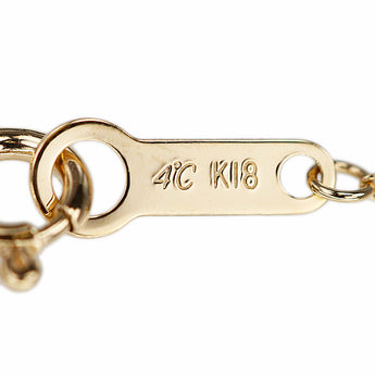 ヨンドシー ブラウンダイヤモンド ネックレス K18イエローゴールド 4℃ 華奢【中古】【901182】