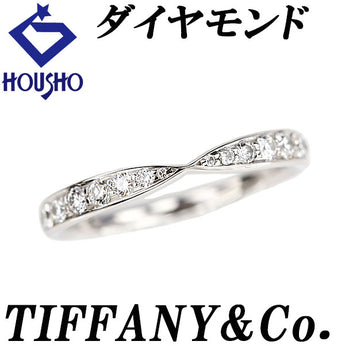 ティファニー ダイヤモンド ハーモニー リング Pt950 TIFFANY&Co. バンドリング【中古】【901192】