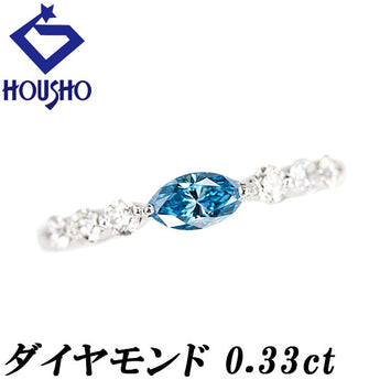 トリートダイヤモンド リング  ダイヤモンド Pt900 マーキスカット 変形カット ファンシーカット 細め【中古】【901197】