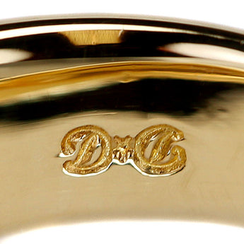 Diamond ring, K18 yellow gold, wave, thick [Used] [901199]