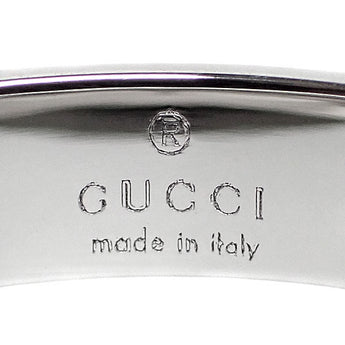 Gucci Icon Ring, K18 White Gold, GUCCI #8 Logo, Metal Only, No Stones [Used] [901215]
