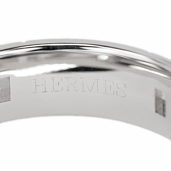 エルメス ヘラクレス リング K18ホワイトゴールド HERMES #54 H 透かし 地金のみ 石なし【中古】【901216】