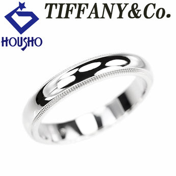 ティファニー ティファニートゥギャザー ミルグレイン リング Pt950 TIFFANY&Co. ミル打ち メンズ ユニセックス 地金のみ 石なし【中古】【901219】
