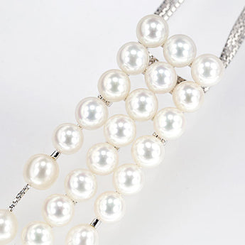 Tasaki Tasaki Pearl Freshwater Pearl Necklace K18 White Gold TASAKI Swinging [Used] [901231]