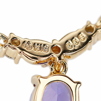 タサキ 田崎真珠 タンザナイト ネックレス ダイヤモンド K18イエローゴールド TASAKI ゾイサイト【中古】【901232】