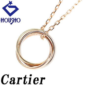 カルティエ トリニティ ネックレス K18イエローゴールド K18ホワイトゴールド K18ピンクゴールド CARTIER 地金のみ 石なし【中古】【901239】