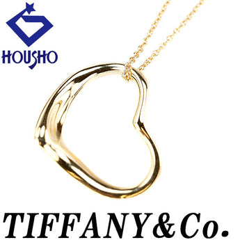 Tiffany Open Heart Necklace K18 Yellow Gold TIFFANY&amp;Co. Elsa Peretti Metal only No stones [Used] [901243]