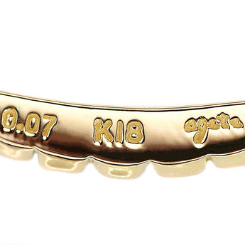 アガット ダイヤモンド ネックレス  K18イエローゴールド agete カーブ 華奢【中古】【901245】