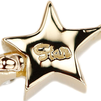 スタージュエリー ダイヤモンド ネックレス  K18イエローゴールド STAR JEWELRY カーブ 流れ星 華奢【中古】【901246】