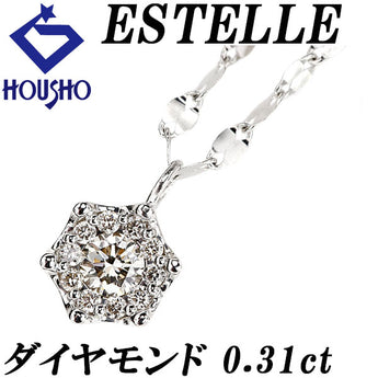 エステール ダイヤモンド ロング ネックレス  Pt900 Pt850 ESTELLE【中古】【901260】