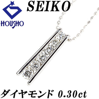 セイコー ダイヤモンド ネックレス  K18ホワイトゴールド SEIKO【中古】【901263】