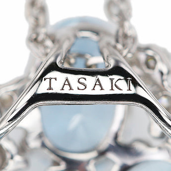 TASAKI Tasaki Pearl Aquamarine Necklace Diamond K18 White Gold TASAKI [Used] [901271]