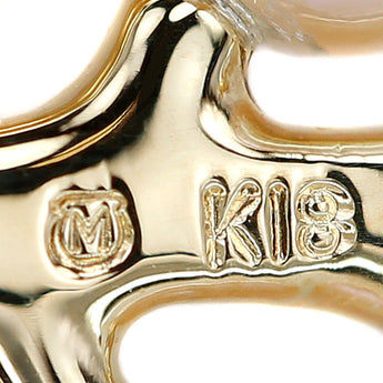 ミキモト 淡水真珠 ブローチ ダイヤモンド K18イエローゴールド MIKIMOTO 葉 リーフ 植物 ボタニカル【中古】【901282】