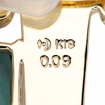 TASAKI Tasaki Pearl Green Tourmaline Brooch Aquamarine Diamond Quartz K18 Yellow Gold TASAKI 2way Pendant Top [Used] [901284]