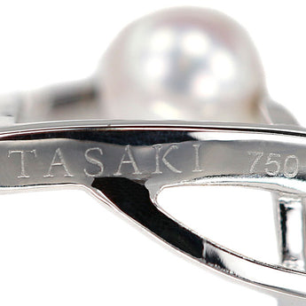 タサキ 田崎真珠 アコヤ真珠 ペンダントトップ K18ホワイトゴールド TASAKI 蝶 チョウ バタフライ パピヨン 昆虫 動物 アニマル 透かし【中古】【901287】