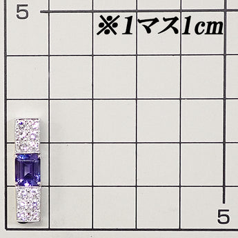 タンザナイト ペンダントトップ  ダイヤモンド Pt900 スクエア 四角【中古】【901289】