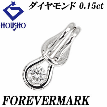 DE BEERS FOREVER MARK Diamond Encordia Pendant Top K18 White Gold Single Stone [Used] [901291]