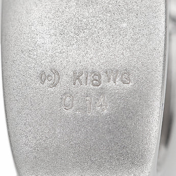 TASAKI Diamond Pendant Top, K18 White Gold, Matte Texture, [Used] [901296]