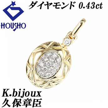 K.bijoux Akiomi Kubo Diamond Pendant Top K18 Yellow Gold Pt900 Artist Designer Pavé [Used] [901309]