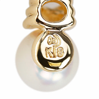タサキ 田崎真珠 アコヤ真珠 ピアス K18イエローゴールド TASAKI【中古】【901316】