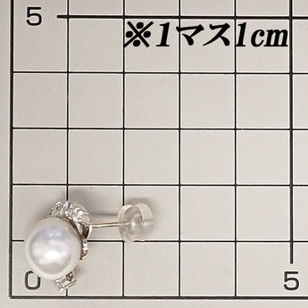 白蝶真珠(南洋真珠) ピアス ダイヤモンド Pt900【中古】【901325】