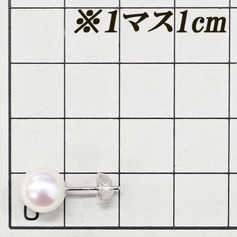 アコヤ真珠 ピアス Pt900 一粒パール 【新古品】【901339】