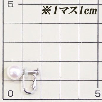 アコヤ真珠 イヤリング K14ホワイトゴールド 一粒パール 【新古品】【901343】