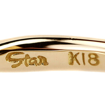 スタージュエリー ダイヤモンド リング  K18イエローゴールド STAR JEWELRY 星 スター 花 フラワー ミル打ち ミルグレイン 細め 華奢 透かし【中古】【901369】