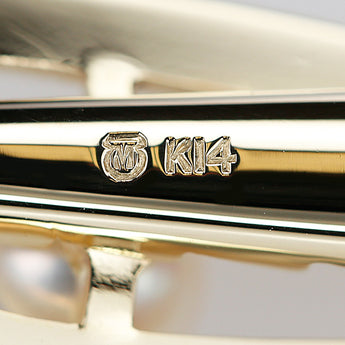 ミキモト アコヤ真珠 タイピン K14イエローゴールド MIKIMOTO 一粒パール タイクリップ メンズ ユニセックス【中古】【901376】