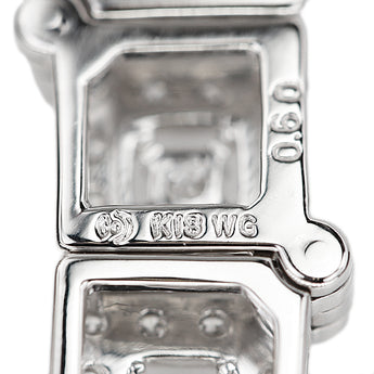Tasaki Tasaki Pearl Diamond Pendant Top K18 White Gold TASAKI 3-row 2-way Princess Cut Deformed Cut Fancy Cut Square [Used] [901378]